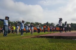 Ratusan warga Tabalong ikuti senam sehat kolosal