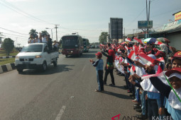 Api obor Asian  Games tiba di Banjarmasin