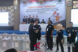 Partisipasi pemilih di Pilkada Belitung mencapai 74,38 persen