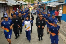 Kirab obor di Simalungun aman dan lancar