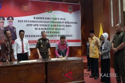 Kabupaten/kota se- Kalsel laksanakan Korwasda dan Penandatanganan APIP-APH