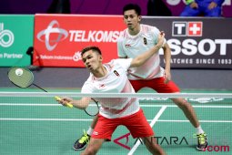 Tim bulutangkis putra Indonesia harus puas dengan perak