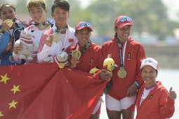 Perolehan Sementara Medali Asian Games Hari ke-12