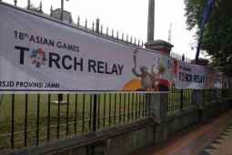 Jumat, Obor Asian Games diarak 78 kilometer di Jambi