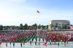 Para tahanan diajak senam ringan di Rutan
