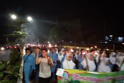 Pelajar Jambi ramaikan pawai obor sambut 1 Muharram