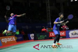 Ganda putra Indonesia ke semifinal Babel Masters 2018
