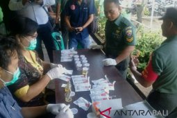 Puluhan anggota Kodim Jembrana ikuti tes narkoba