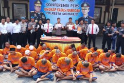 Polresta Sidoarjo Tangkap Puluhan Pengedar Narkoba (Video)