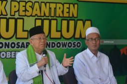 Cawapres Ma'ruf Amin ke Pondok Pesantren Manbaul Ulum