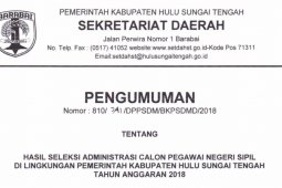 3205 Pelamar lulus seleksi Administrasi CPNS HST, Cek nama anda disini