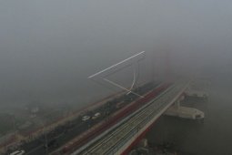 Kabut asap selimuti  Palembang