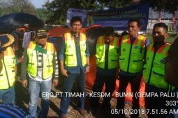 Timah Bangun posko bantuan korban gempa Sulteng