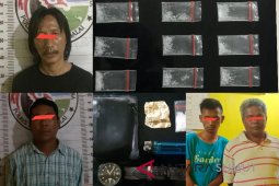 Empat pria terlibat ganja-sabu ditangkap