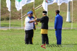 Api Abadi Porprov Kaltim Dari Sangatta Selatan   Disambut Ribuan Masyarakat