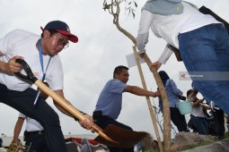 Forum Humas BUMN Tanam Pohon Tabebuya
