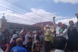 Aksi bela dan jaga ulama di Rantauprapat