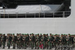 350 Prajurit Pengamanan Perbatasan Kembali Ke Gorontalo