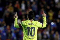 Messi Kemas Trigol, Barcelona Gasak Levante 5-0
