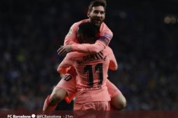 Messi antarkan Barcelona kalahkan Espanyol 4-0