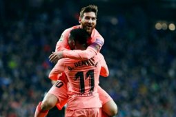 Dua gol Messi antarkan kemenangan Barca dalam Derby Catalan