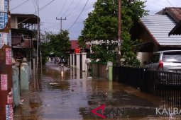 Rumah pesisir Sungai Kapuas diterjang banjir
