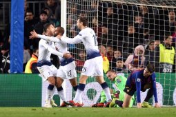 Paksakan Hasil Imbang di Nou Camp, Tottenham Dampingi Barcelona Ke 16 Besar