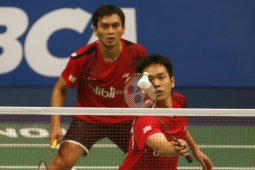 Pasangan Jepang Kalahkan Hendra/Ahsan
