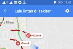 Lalin Bekasi alami kepadatan akibat hujan
