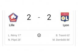 Lyon curi poin setelah bermain imbang dengan Lille