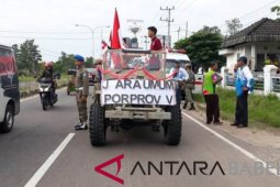 Atlet Porprov Bangka gelar pawai