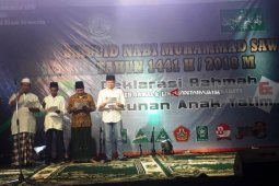 Tolak Paham Penentang Pancasila, Massa Lintas Ormas Deklarasi