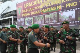 Prajurit Yonif 121/MK rampungkan tugas pengamanan perbatasan RI-PNG