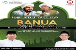 Banua bersholawat hadirkan Habib Syech dan Guru Udin