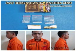 Patroli Sabhara Polres HSU amankan pria simpan tiga paket sabu-sabu