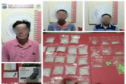 Polres Banjarbaru sita 123 gram sabu dan 17 ekstasi
