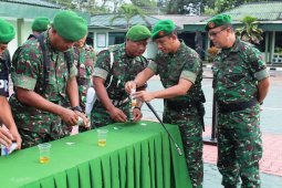 Personel Kodim 0411 Lampung Tengah Tes Urine Mendadak