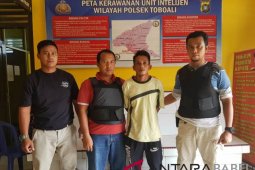 Polsek Toboali amankan tersangka kasus penganiayaan