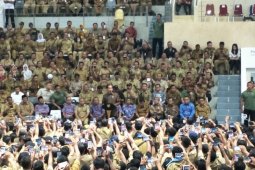 Presiden Jokowi temui ribuan perangkat desa di Istora