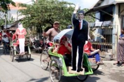 Usung Replika Jokowi, Citra Gelar Kampanye Konvoi Becak