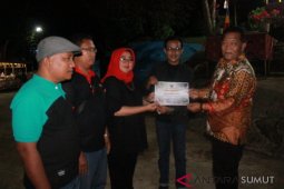 Kebersamaan insan seni Sumut bantu korban banjir Madina