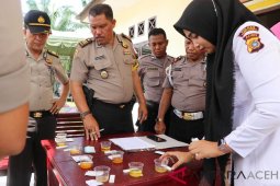 Polres Aceh Utara tes urine anggota secara mendadak