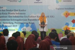 OASE Kabinet Kerja sosialisi pemeriksaan IVA ke 3.000 karyawati di Rancaekek
