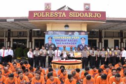 Polresta Sidoarjo Ungkap 77 Kasus Narkoba