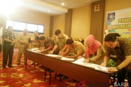 Gubernur Babel saksikan penandatanganan kontrak paket kegiatan