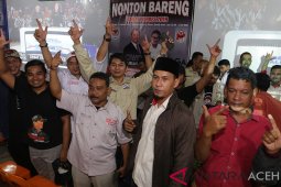 Nobar debat capres di Aceh berjalan aman