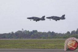 Pesawat tempur TNI AU jatuh menimpa rumah warga di Riau