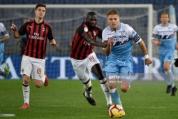 Pertandingan Piala italia AC Milan vs Lazio berakhir tanpa gol