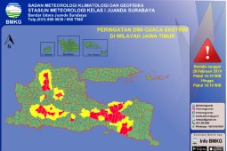 Wilayah Timur Jatim Berpotensi Hujan Deras Disertai Angin Kencang