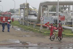 Pascakebakaran stasiun pengumpul minyak